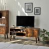 China Retro Industrial TV Table, Rustic Television Cabinet with Door, Wood TV Cabinet, ULTV09BX factory