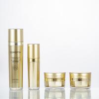China 15g 30g 80ml 100ml Luxury Cosmetic Packaging Acrylic Gold Cream Jar Lotion Bottle factory