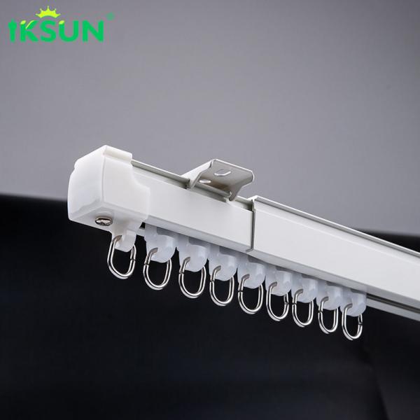Quality Ivory White Double Telescopic Curtain Track S Fold DIY Extendable for sale