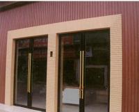 China Composite Wall Panel For Door And Shop Wall , Cedar / Brown Timber Effect Cladding factory