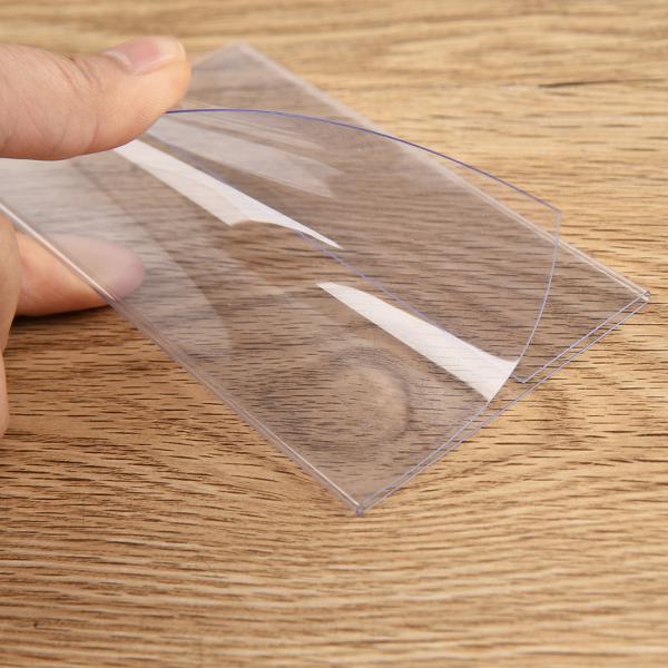 Quality Clear Pvc Card Holder Pouch Plastic ID Badge Holder Crystal Student Bus Card for sale