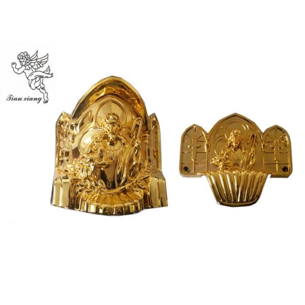 Quality Gold Coffin Corner Christ A# PP Materials , Funeral Accessories Suppliers for sale