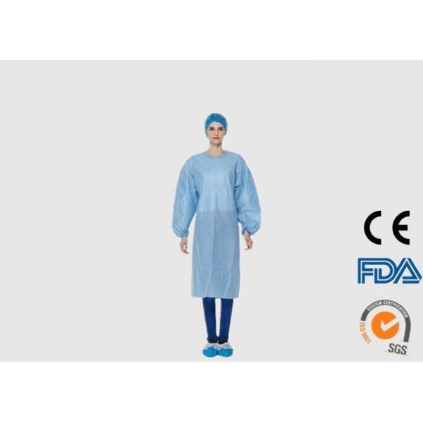 Quality Blue Color Disposable Medical Scrubs Breathable With SMS Material for sale