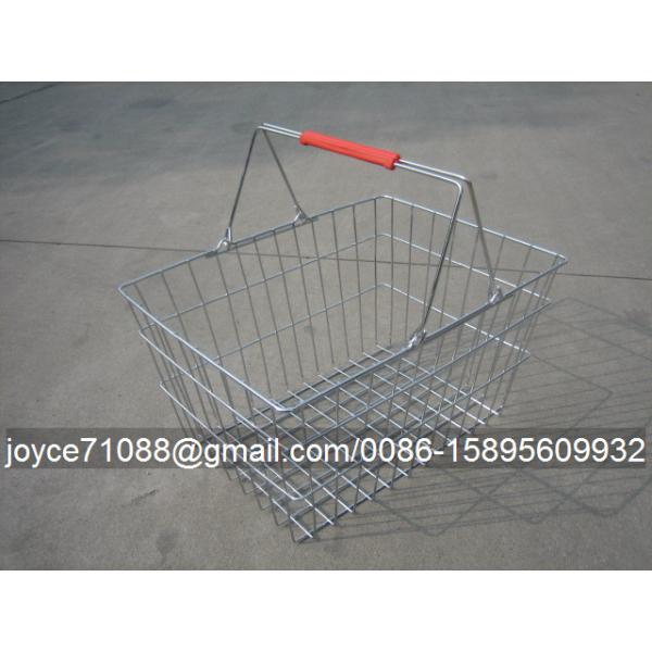 Quality Convenient Metal Shopping Baskets , Supermarket / Grocery Store Baskets for sale