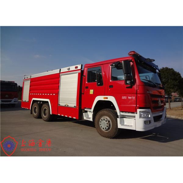 Quality Six Seats China Chassis 6x4 Drive Departure Angle 12 Degree Foam Fire Truck for sale