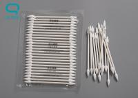 China Clean Room Dust Free Cotton Paper Stick Swabs 78mm Length Biodegradable factory
