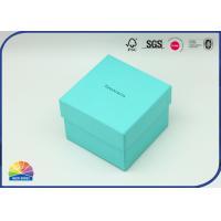 China Cyan Cubic Specialty Paper Present Box Two Pieces Set 1c Print factory