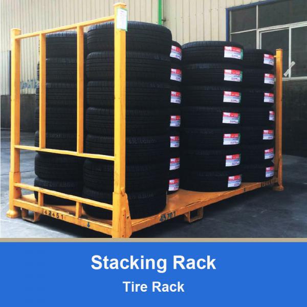 Quality Foldable Stacking rack Stackable Rack For Tire Warehouse Storage Tire Rack for sale