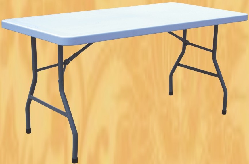 China 5 foot plastic folding table/HDPE 5 ft folding table furniture factory