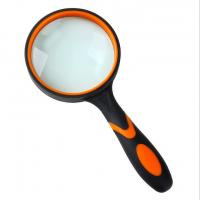 China Customized Large Glass Magnifier , Durable Illuminated Hand Magnifier Easy Operation factory