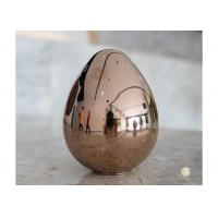 China Custom Size Hand Forged Stainless Steel Oval Egg Sculpture Mirror Polished factory