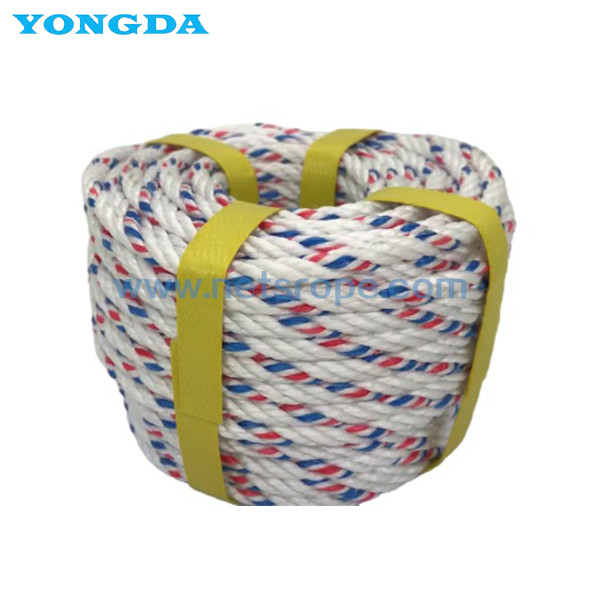 China 3-Strand Mixed plyester and polypropylene rope factory
