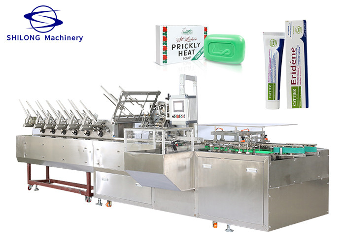 China Cosmetic Soap Horizontal Cartoning Packaging Machine Filling Equipment 1.2T factory