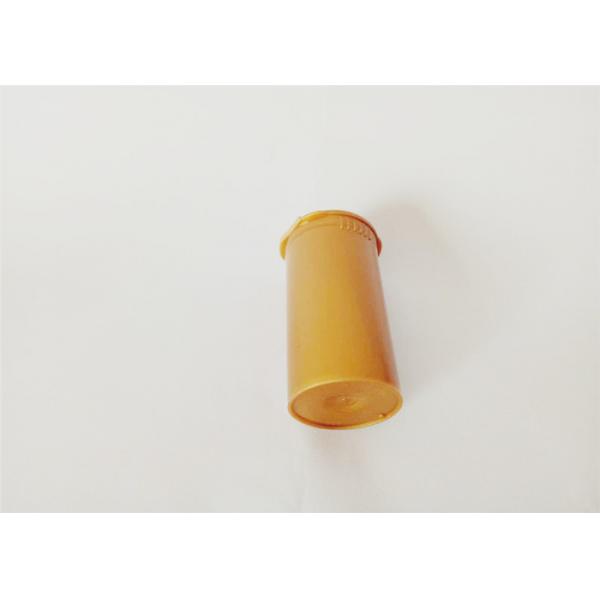 Quality 100% Food Grade Polypropylene Pop Top Vials , Gold Plastic Pill Containers For for sale