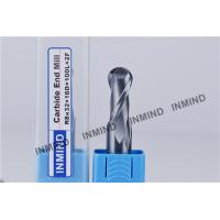 China HRC55 TiSiN Coating Ball Nose End Mill High Precision 0.5 UM grain size , AOL 100 mm for sale