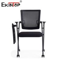 China OEM Meeting Room Training Chair Modern Black Conference Chair With Writing Board factory