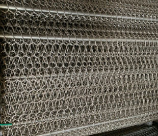Quality 304 Stainless Steel Chain Link Wire Mesh Belt Roll For Cleaning Drying for sale