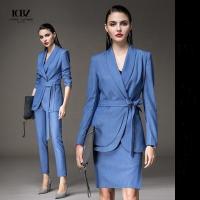 China Classic Womens Suits Set for Women Lady Business Suits NO Hooded Button Decoration for sale