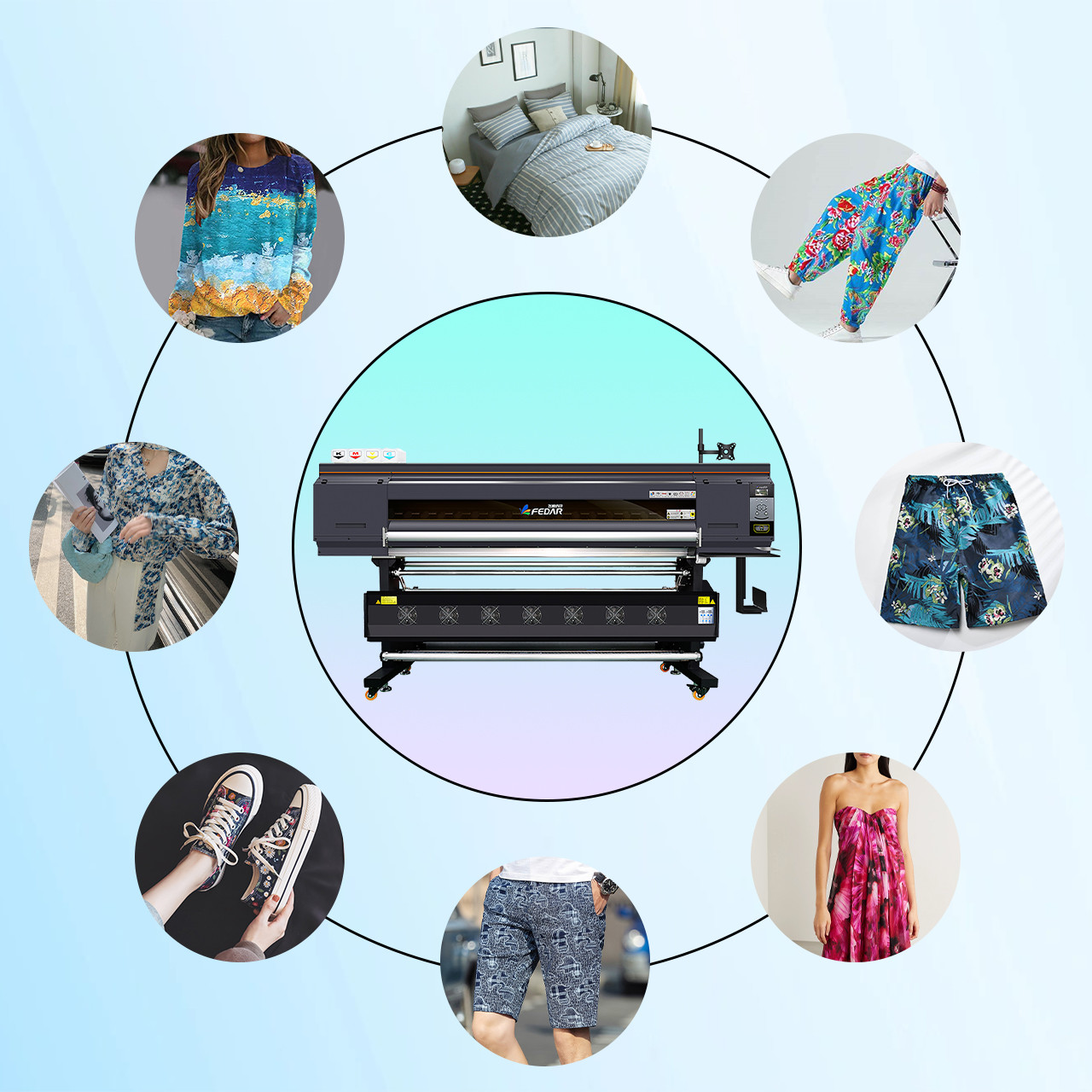 China Epson I3200A1 X 4 Sublimation Printer With 1900mm Print Width And C/M/Y/K Ink factory