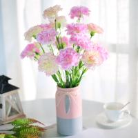 China White Pink Carnation Fake Holiday Flowers For Xmas Easter factory