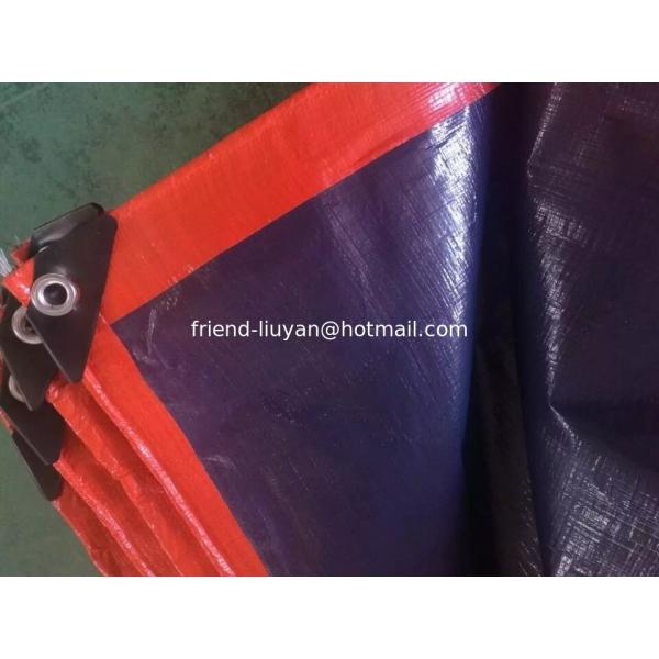 Quality UV Resistant PE Tarpaulin Roll Orange Blue For Your Boat Covering for sale