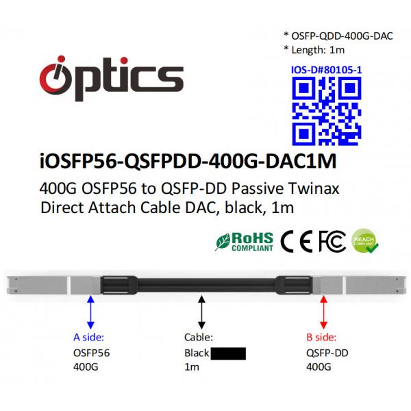 Quality 400G OSFP56 to QSFPDD (Direct Attach Cable) Cables (Passive) 1M 400G OSFP DAC for sale