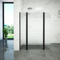 China Square Free Standing Tempered Glass Shower Door factory