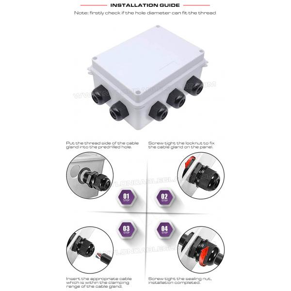 Quality Non-Metallic Plastic Gray Cable Gland PG11, Adjustable 5-10mm Gland Connector for sale