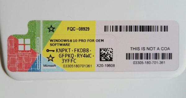 Multi Language Windows 10 Product Key Code Coa License Sticker