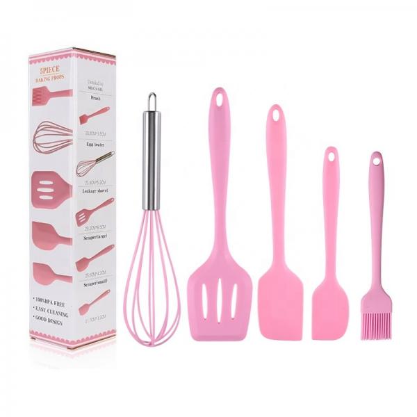 Quality Portable Durable Silicone Kitchen Ware , Multicolor Silicone Cooking Utensils Set for sale