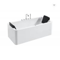 China Rectangular 2 Person Soaking Tub Freestanding White Solid Surface Acrylic factory