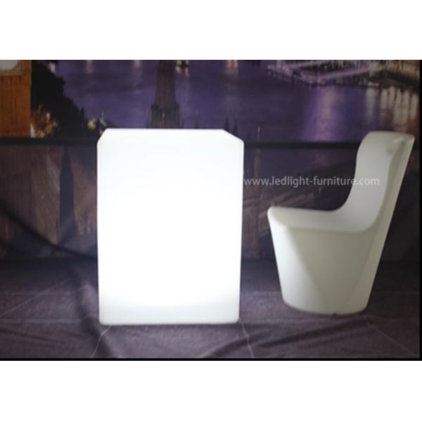 Quality Durable LED Light Up Cube Table 45*45*110 Cm For Wedding / Banquet Decoration for sale