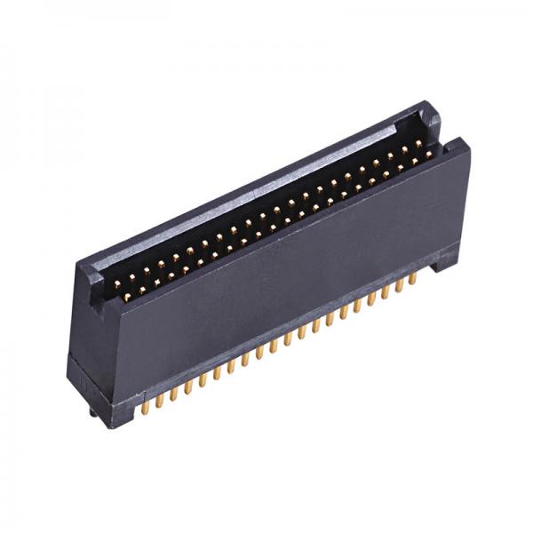 Quality black plastic 1.27 Box Header 50Pin SMT LCP With Diff.Post high temperature for sale