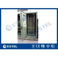 China 19 Inch Double Wall Green Outdoor Telecom Cabinet For Wireless Communication Base Station factory