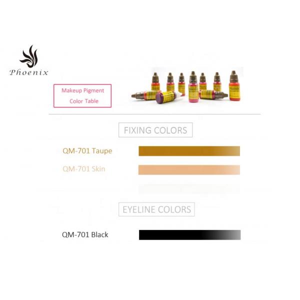 Quality 15ml / Bottle PMU Semi Permanent Makeup Pigments 100% Pure Plant for sale
