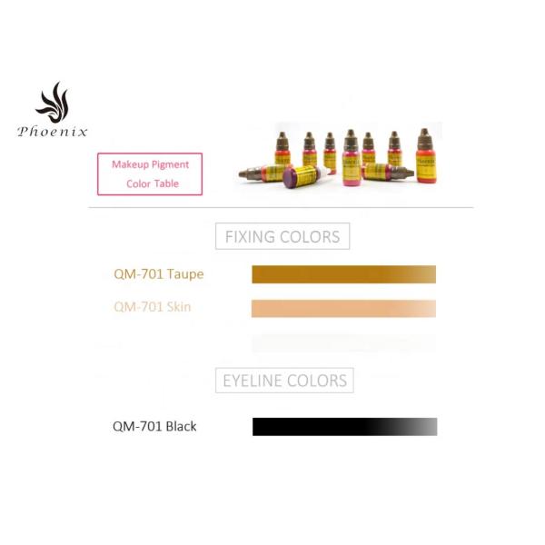 Quality 15ml / Bottle PMU Semi Permanent Makeup Pigments 100% Pure Plant for sale