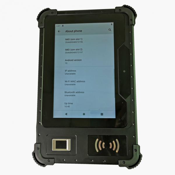Quality 8 Inch MT6762 8 core Rugged Android Tablet Pc With RJ45 RS232 SMA Port With Barcode Scanner Fingerprint UHF RFID for sale
