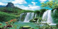China PLASTIC LENTICULAR 3d 5d lenticular wall decoration waterfall scenery picture with moving motion flip effect factory