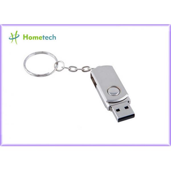 Quality Rotated Metal USB Flash Drives / personalized jump drives Swivel Style for sale