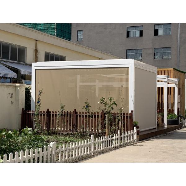 Quality Motorized Garden Waterproof Roller Shades Zip Screen Protection For Swimming for sale