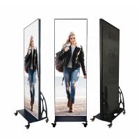 china Moveable Outdoor LED Poster Screen Floor Stand Display With Wifi / 4G Control