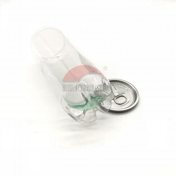 Quality 500ml Transparent Beverage Cans , Food Grade PET Plastic Soda Can Covers for sale