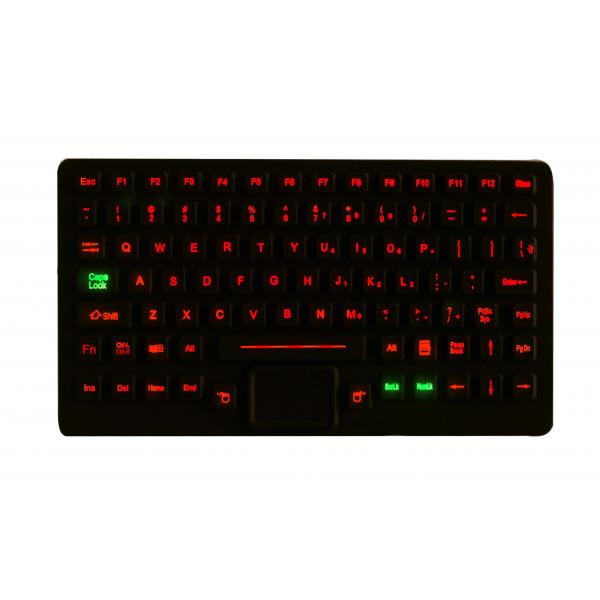 Quality IP65 Waterproof USB Interface Silicone Industrial Keyboard With Touchpad for sale