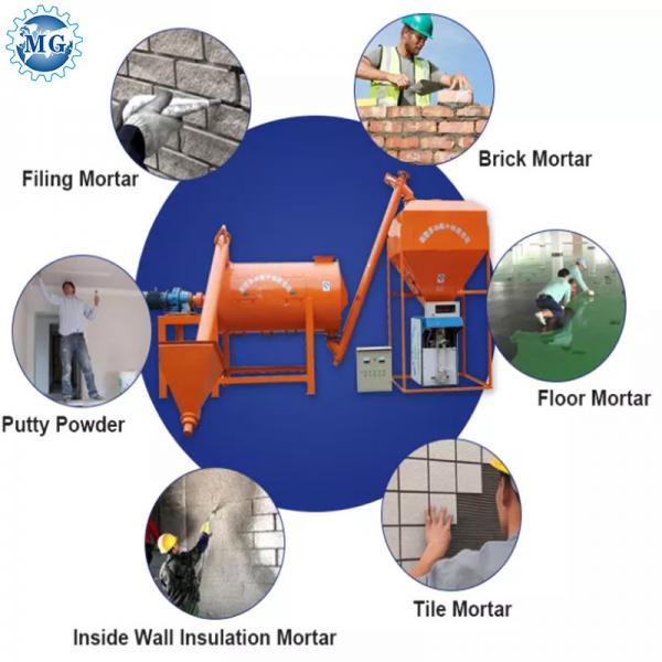 Quality 3T/H Simple Tile Adhesive Dry Mortar Mix Machine Simple With Ribbon Mixer for sale