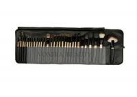 China Ultimate 30 Pieces Professional Makeup Brush Set With Pro Black Roll Pouch factory