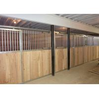 china 10x10m / 12x12m Steel Horse Stalls , Open Equine Stall Fronts With Wooden Kits