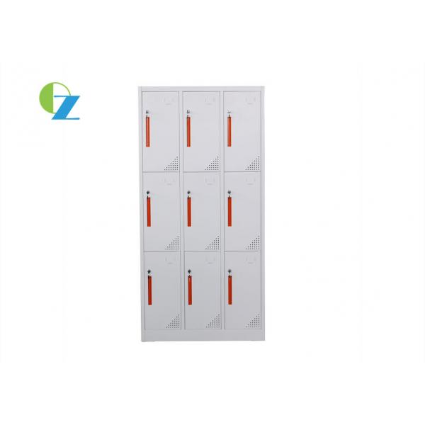 Quality KD Structure Steel Office Lockers Lateral , 9 Door Metal Locker Storage Cabinet for sale