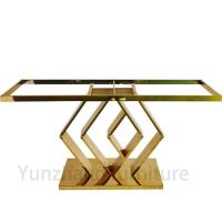 China Console Table With Gold Base Hotel Furniture for sale
