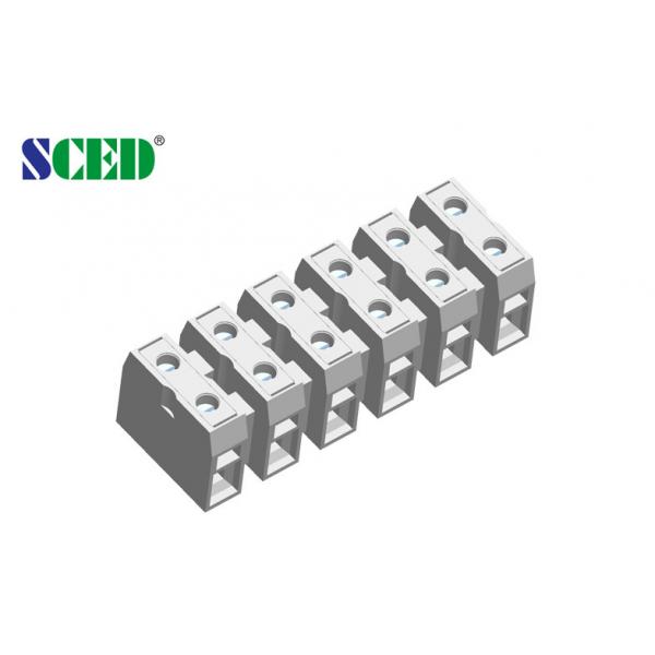 Quality 600 V 30A 12.00mm Grey Screw Terminal Connector / power distribution block for sale