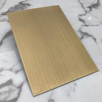 China 1219*2438mm 0.55mm 304 Stainless Steel Sheet Antique Brass Hairline AFP Design Plate factory